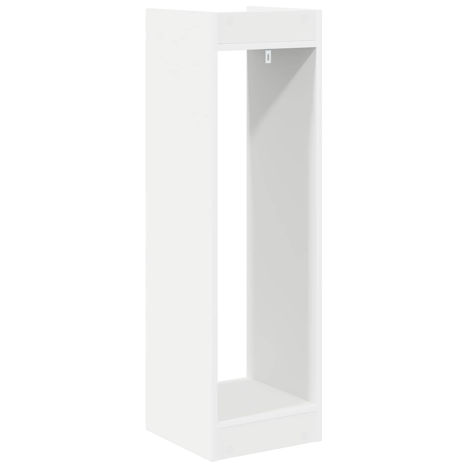 Planteholder med hylde Hvid 30 x 30 x 100 cm Konstrueret træ