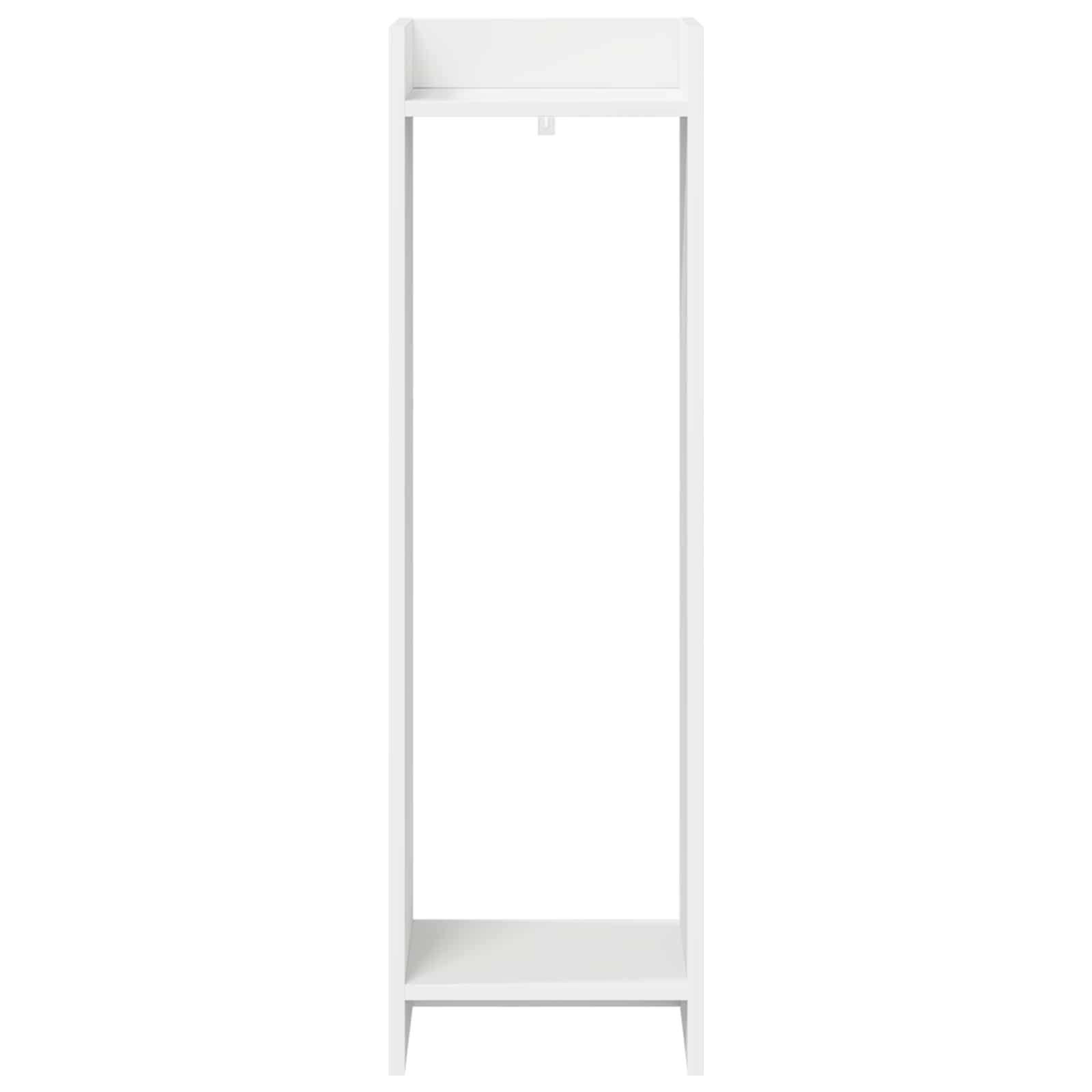 Planteholder med hylde Hvid 30 x 30 x 100 cm Konstrueret træ