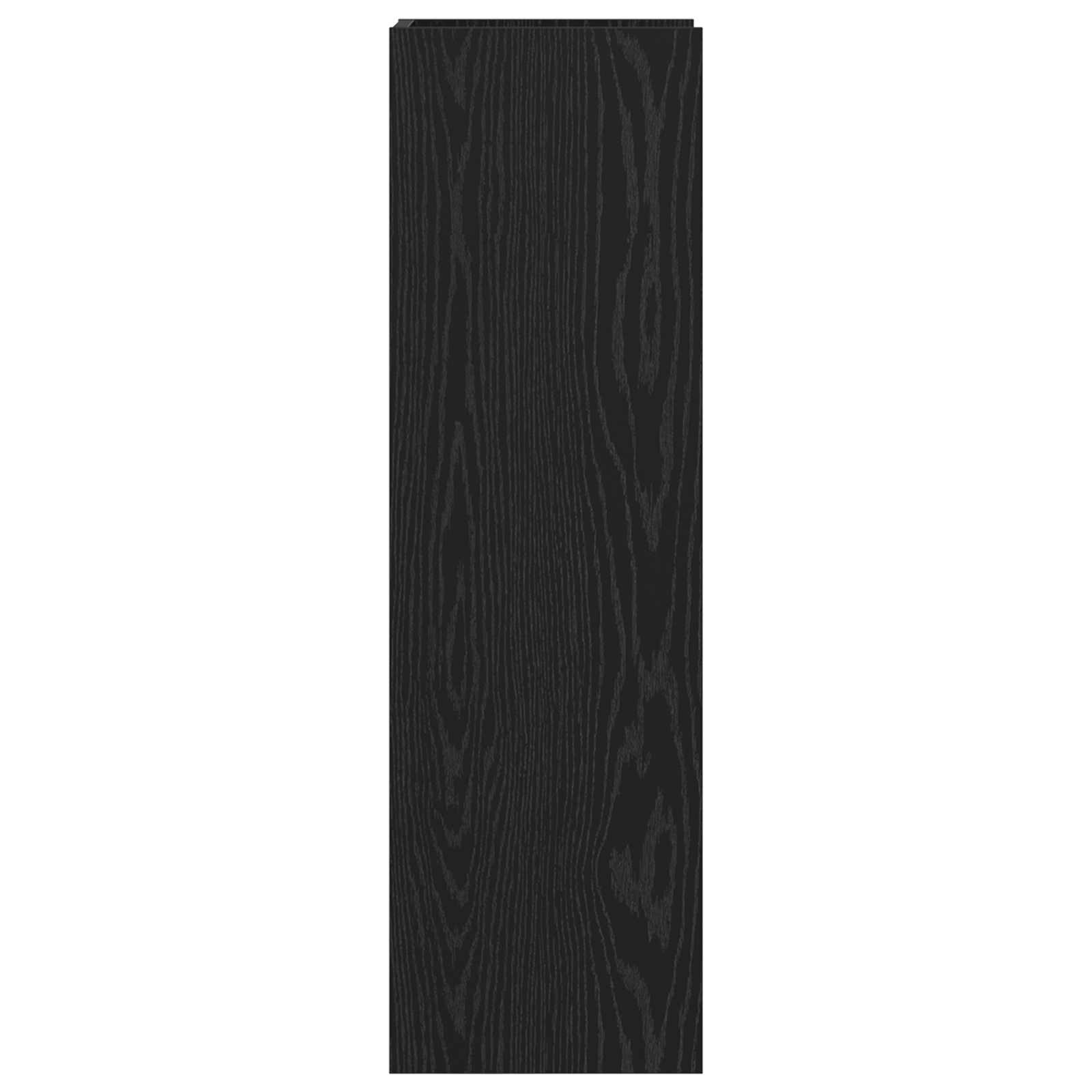 Planteholder med hylde Sort Eg 30 x 30 x 100 cm Konstrueret træ