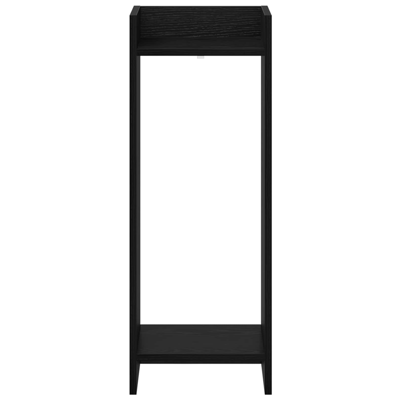 Planteholder med hylde Sort Eg 30 x 30 x 80 cm Konstrueret træ