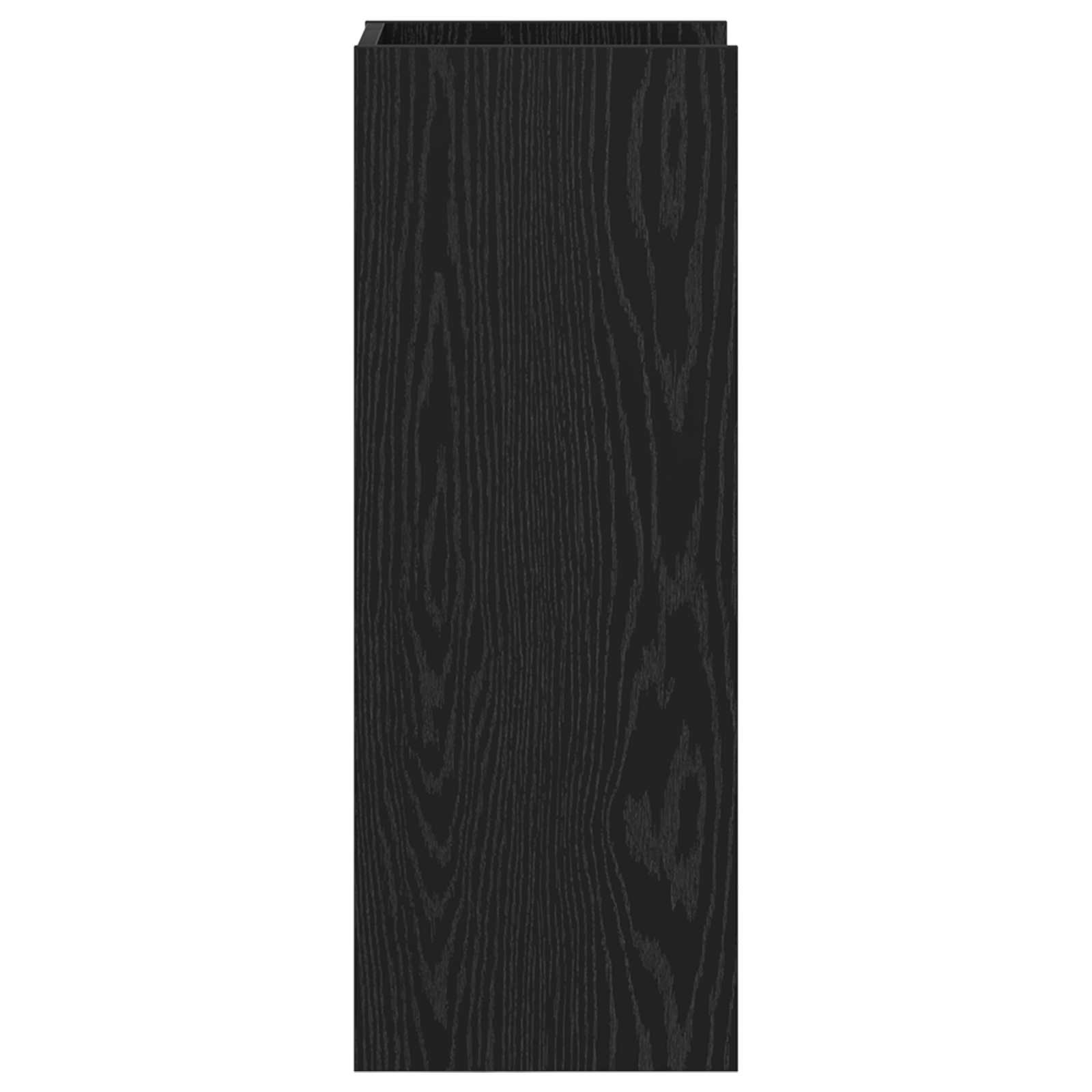Planteholder med hylde Sort Eg 30 x 30 x 80 cm Konstrueret træ