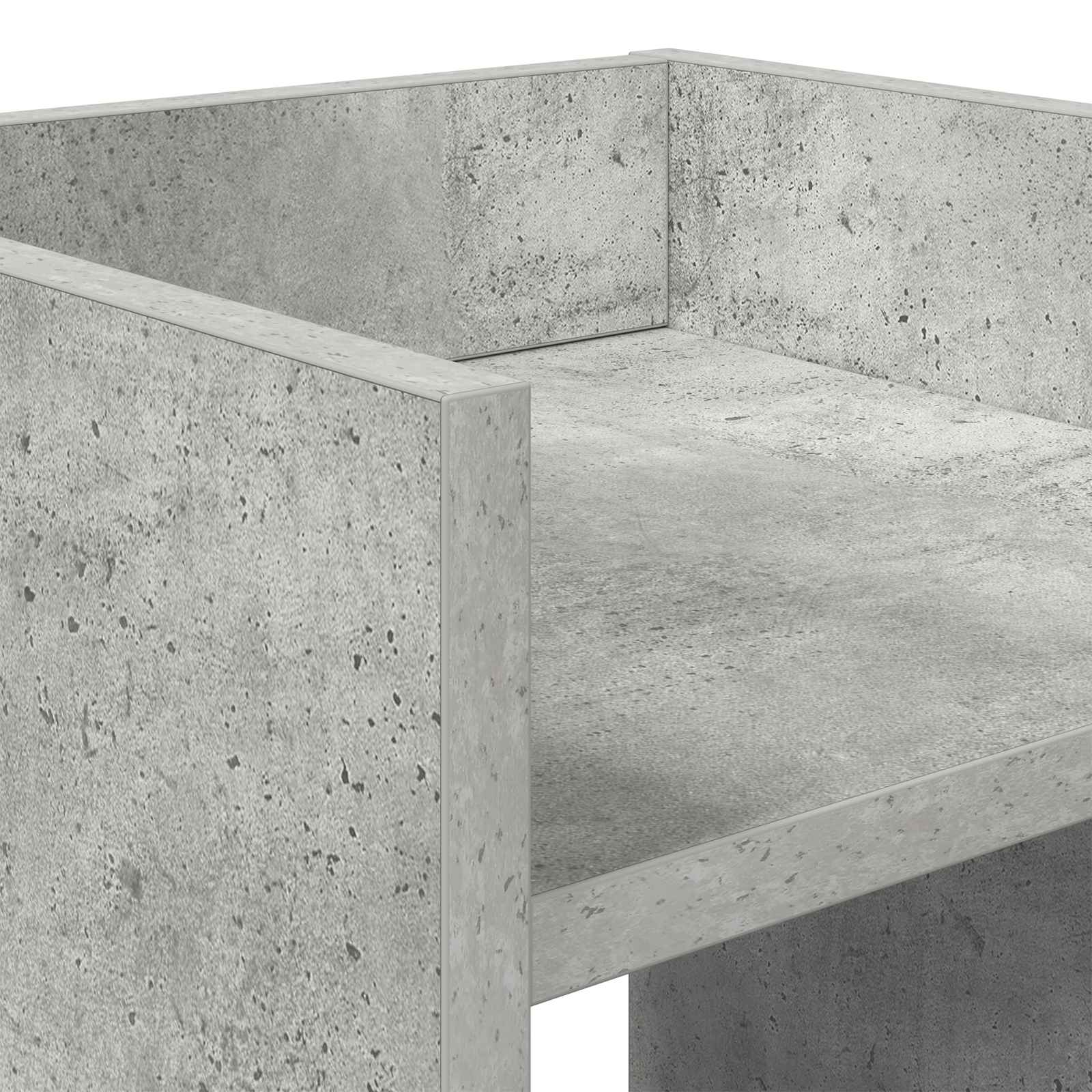 Planteholder med hylde BetonGrå 30 x 30 x 80 cm Konstrueret træ