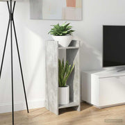 Planteholder med hylde BetonGrå 30 x 30 x 80 cm Konstrueret træ