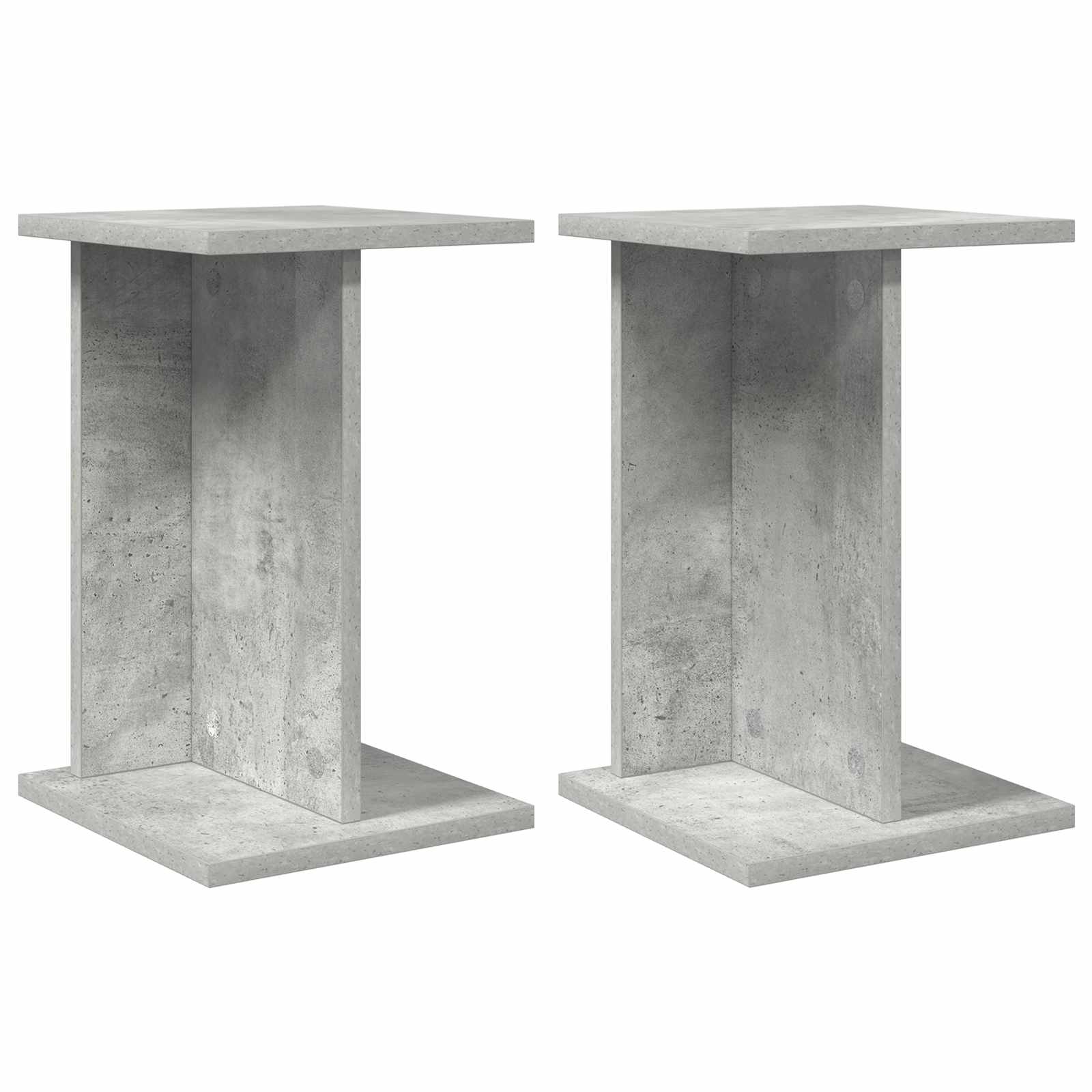 Planteholder 2 pcs BetonGrå 25 x 25,5 x 40,5 cm Konstrueret træ