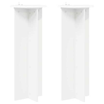 Planteholder 2 pcs Hvid Ø40 x 100 cm Konstrueret træ