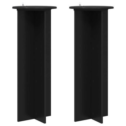 Planteholder 2 pcs Sort Ø40 x 100 cm Konstrueret træ