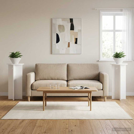 Planteholder 2 stk. Hvid Ø40 x 80 cm Konstrueret træ