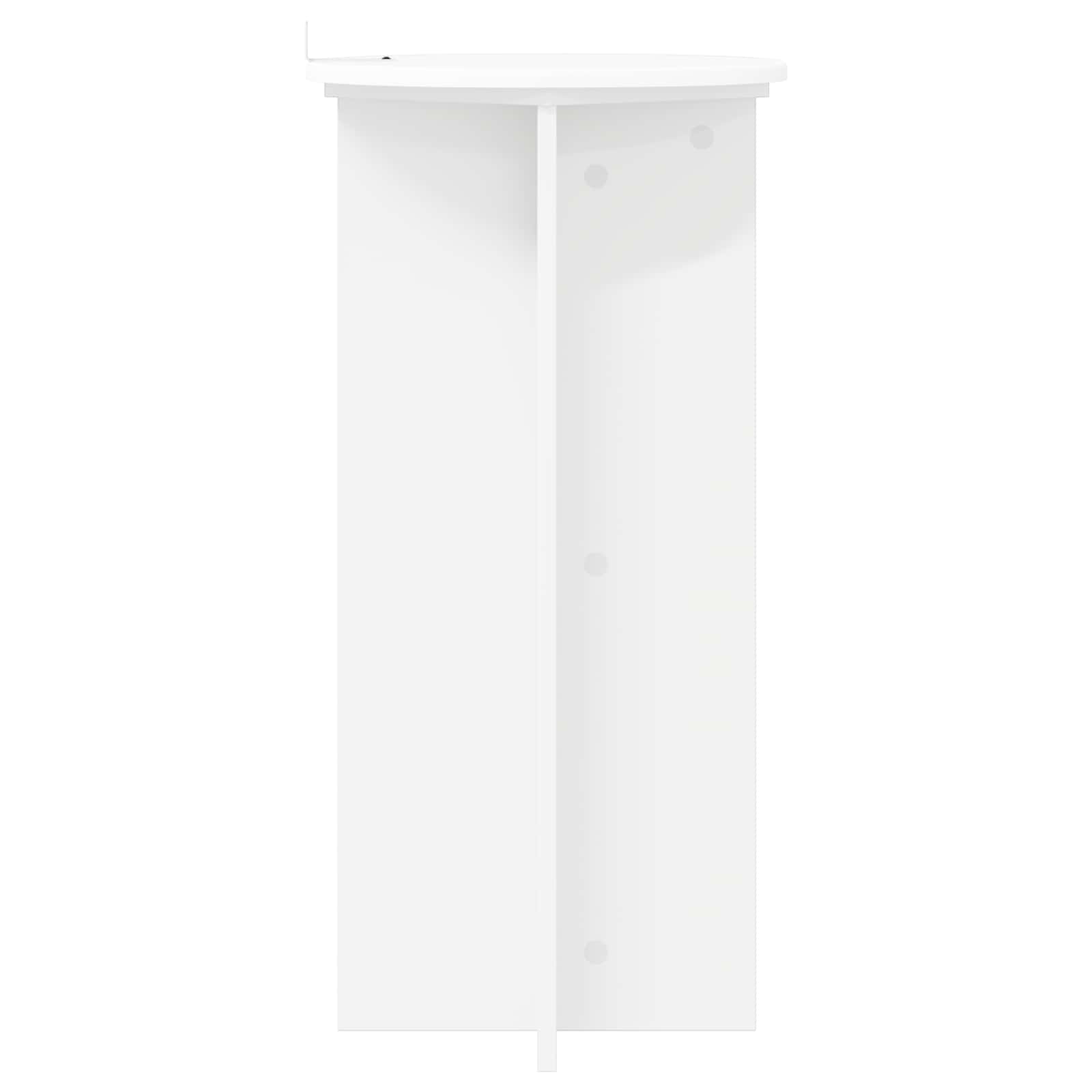 Planteholder 2 pcs Hvid Ø40 x 80 cm Konstrueret træ