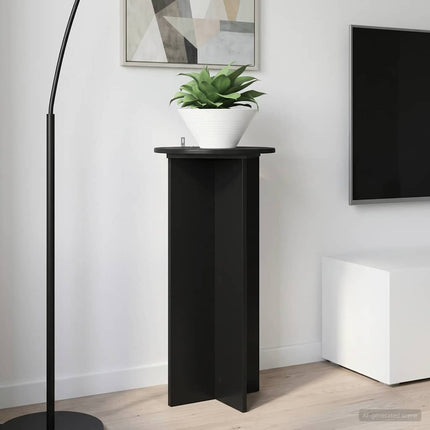 Planteholder 2 pcs Sort 40 x 40 x 80 cm Konstrueret træ