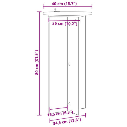 Planteholder 2 pcs Hvid højglans 40 x 40 x 80 cm