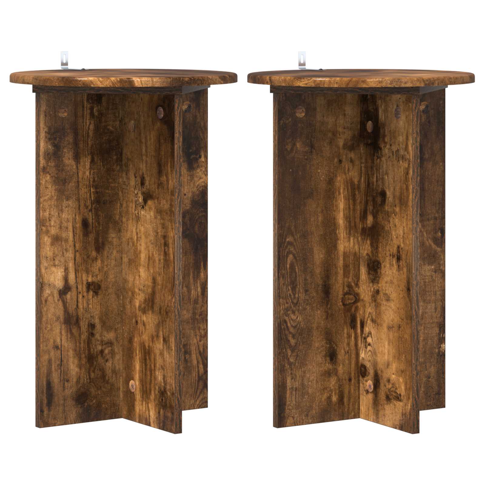Planteholder 2 pcs Røget eg Ø40 x 60 cm Konstrueret træ