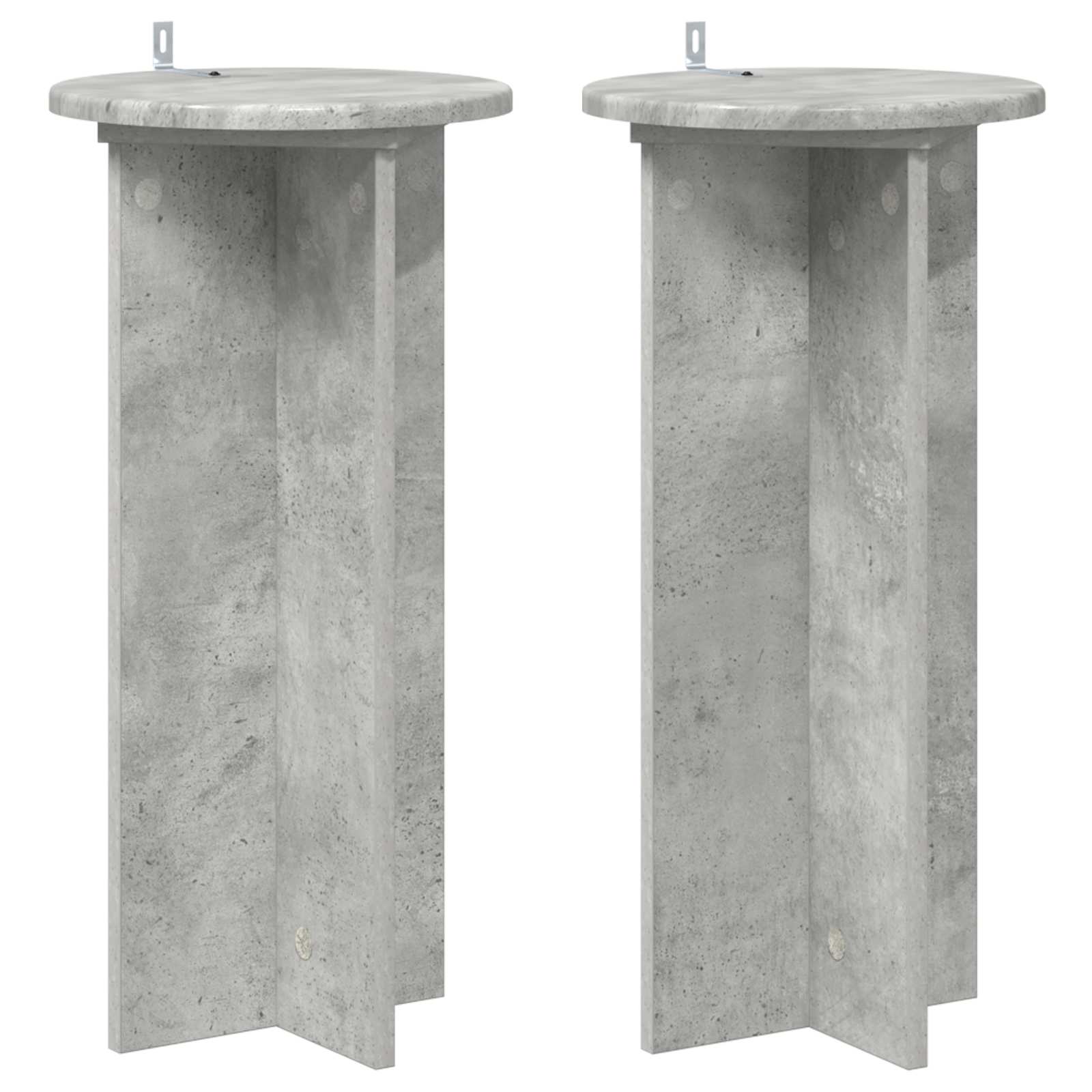 Planteholder 2 pcs Betongrå 29,5 x 29,5 x 60 cm Konstrueret træ