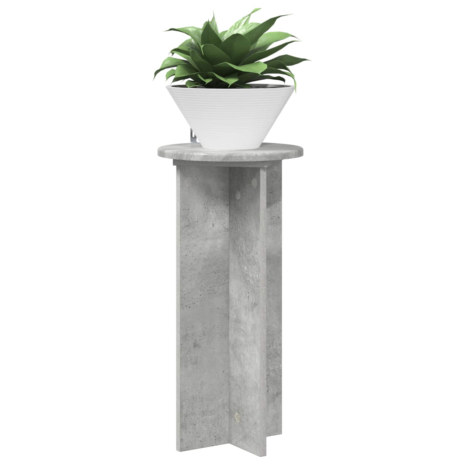 Planteholder 2 pcs Betongrå 29,5 x 29,5 x 60 cm Konstrueret træ
