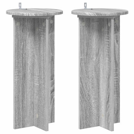 Planteholder 2 pcs Grå sonoma-eg 29,5 x 29,5 x 60 cm