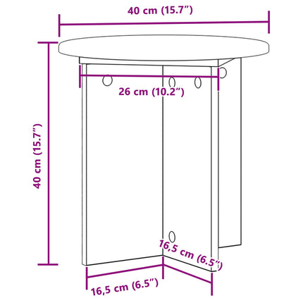 Planteholder 2 pcs Hvid Ø40 x 40 cm Konstrueret træ