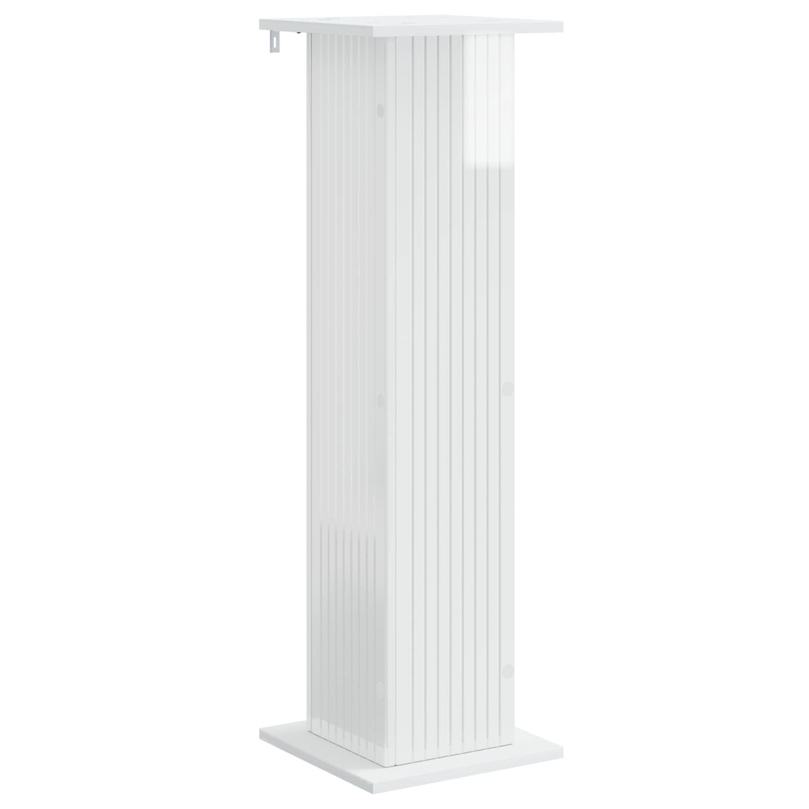 Planteholder Hvid højglans 30,5 x 30 x 100,5 cm Konstrueret træ