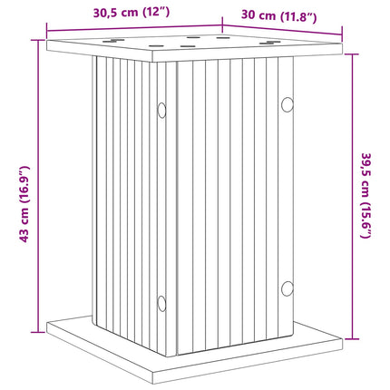 Planteholder 2 pcs Sort 30,5 x 30 x 43 cm Konstrueret træ