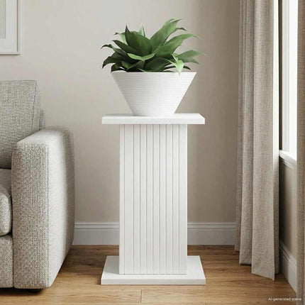 Planteholder Hvid højglans 30,5 x 30 x 43 cm Konstrueret træ