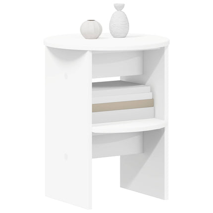 Sideskab 2 stk. Hvid Ø40 x 50 cm Konstrueret træ