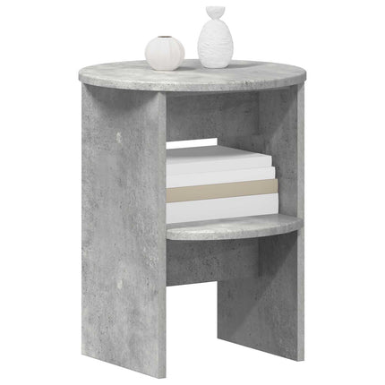 Sideskab 2 stk. BetonGrå Ø40 x 50 cm Konstrueret træ