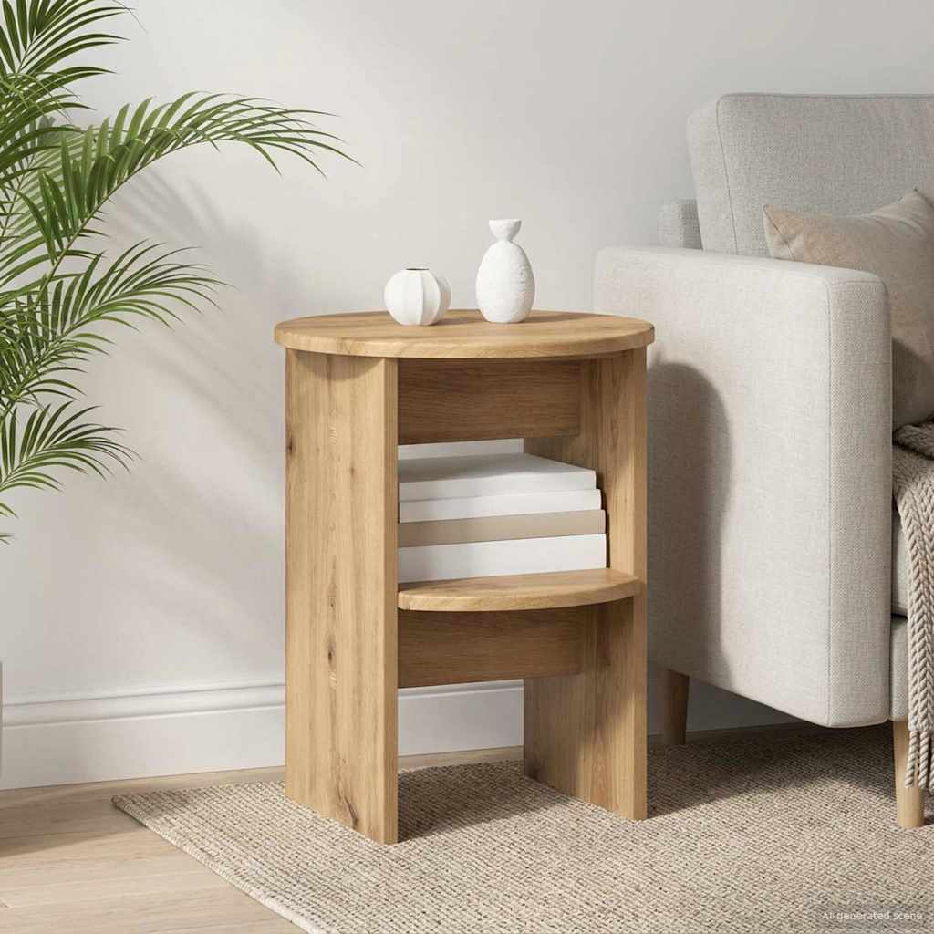 Sideskab 2 pcs Artisan Eg Ø40 x 50 cm Konstrueret træ