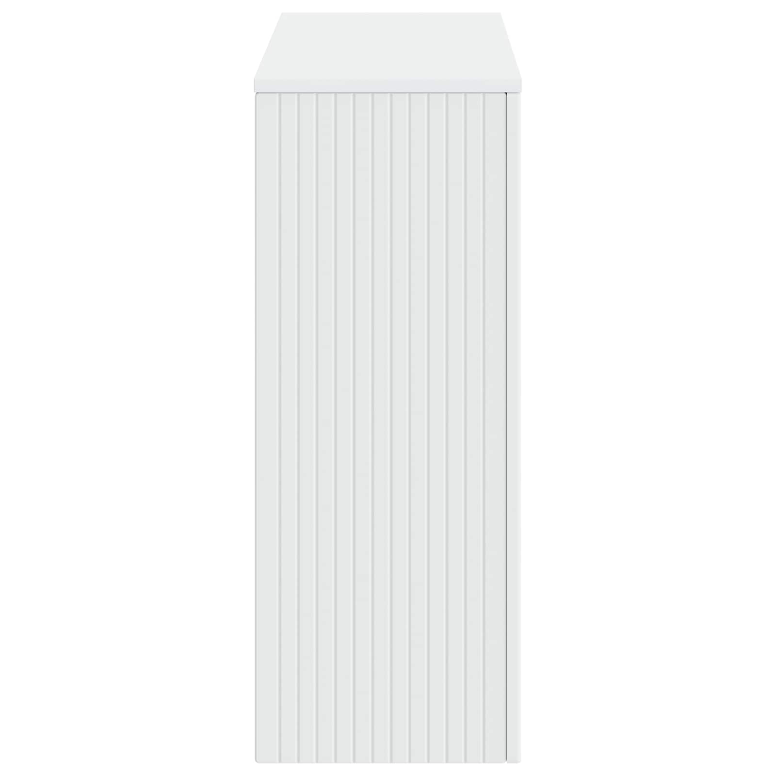 Konsolbord Stribet Hvid 101 x 29 x 74 cm Konstrueret træ