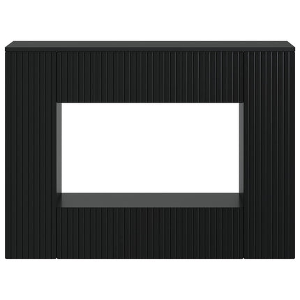 Konsolbord Stribet Sort 101 x 29 x 74 cm Konstrueret træ