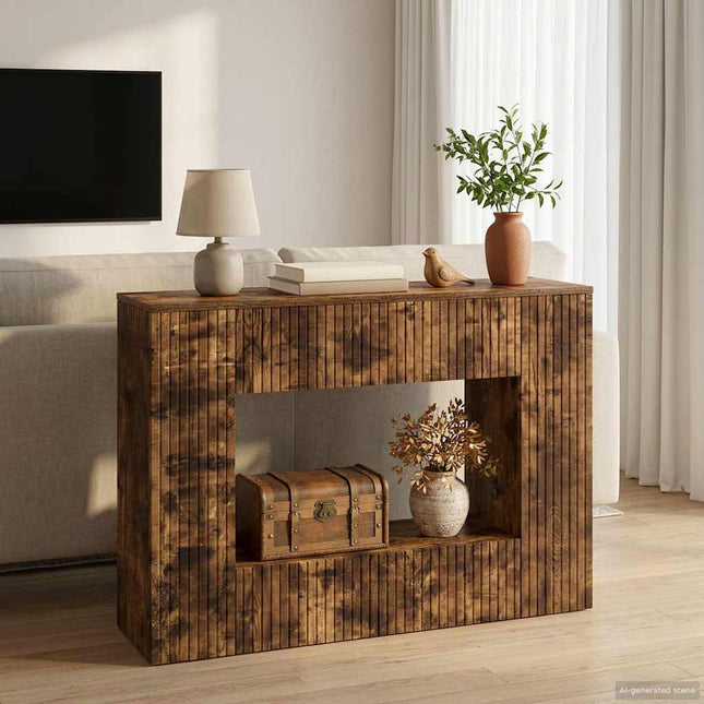 Konsolbord Røget Eg 101 x 29 x 74 cm Konstrueret træ