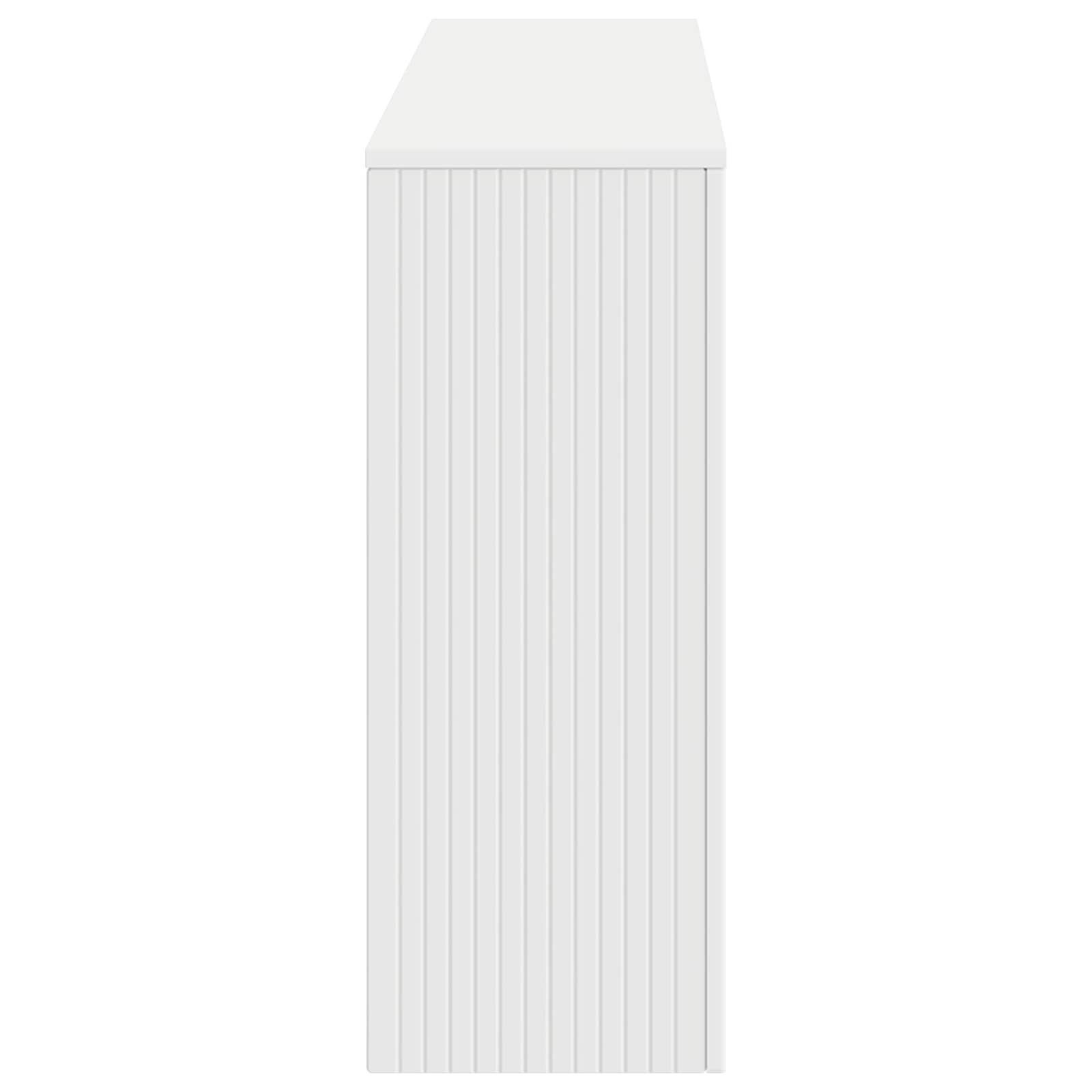 Konsolbord Stribet Hvid 155 x 29 x 74 cm Konstrueret træ