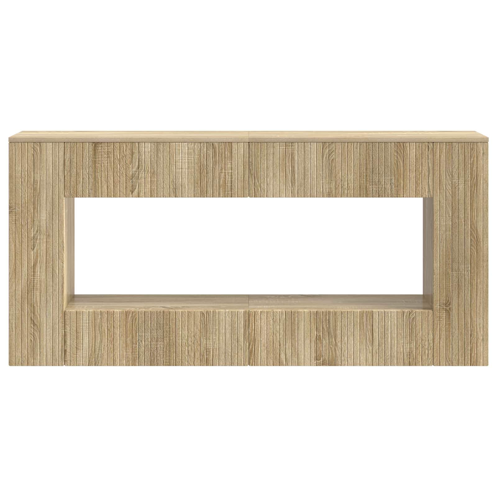 Konsolbord Stribet Sonoma eg 155 x 29 x 74 cm Konstrueret træ