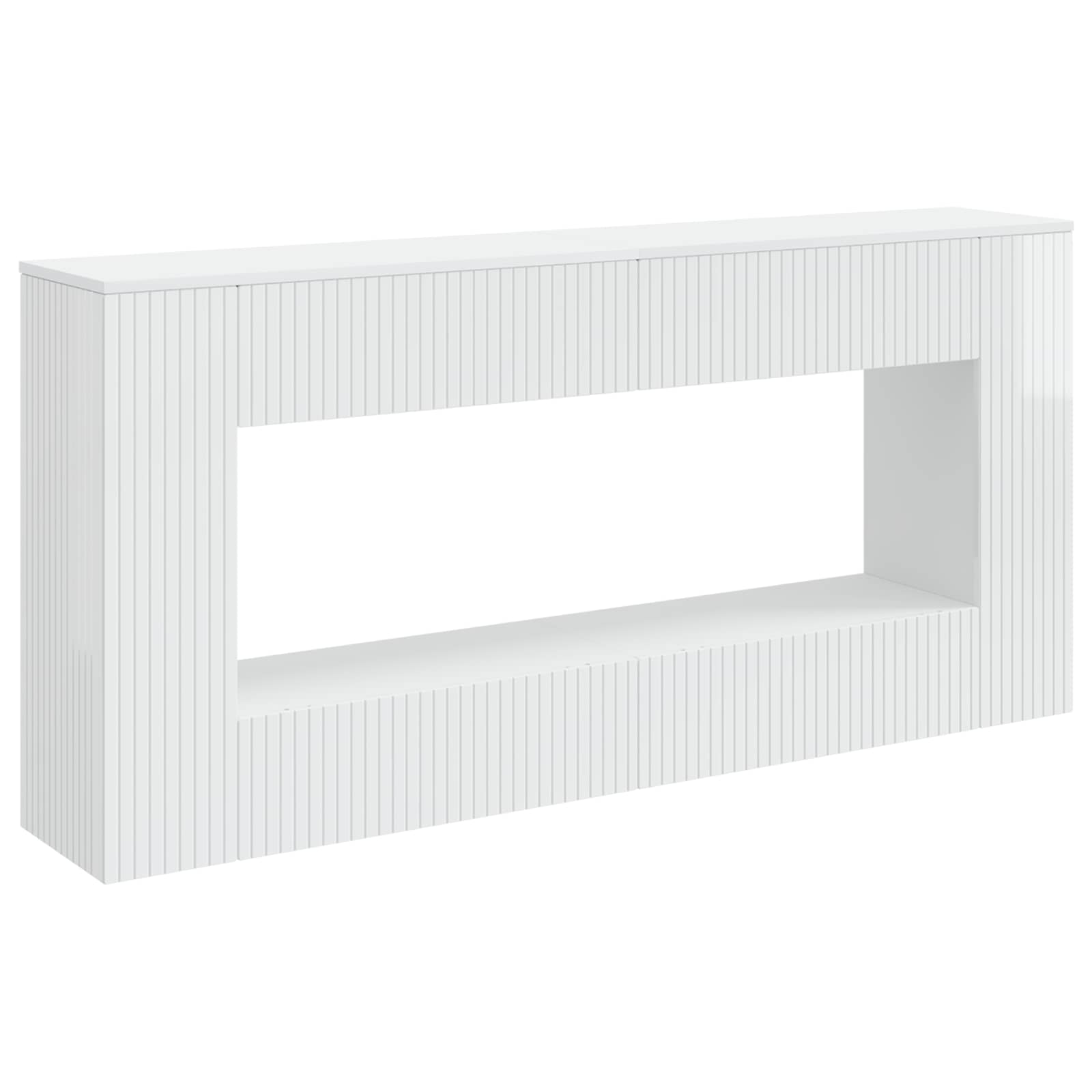 Konsolbord Højglans Hvid 155 x 29 x 74 cm Konstrueret træ