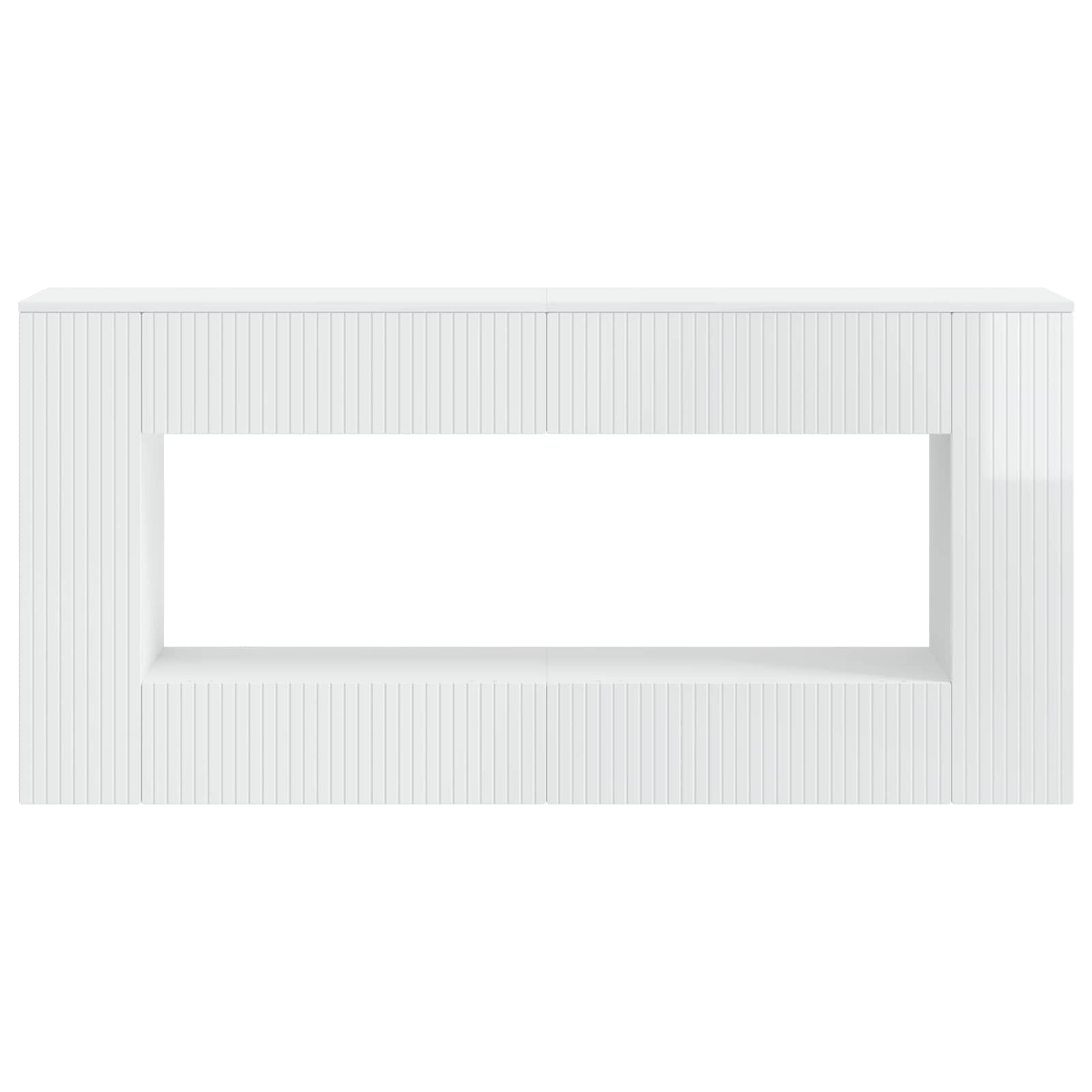 Konsolbord Højglans Hvid 155 x 29 x 74 cm Konstrueret træ