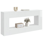 Konsolbord Højglans Hvid 155 x 29 x 74 cm Konstrueret træ