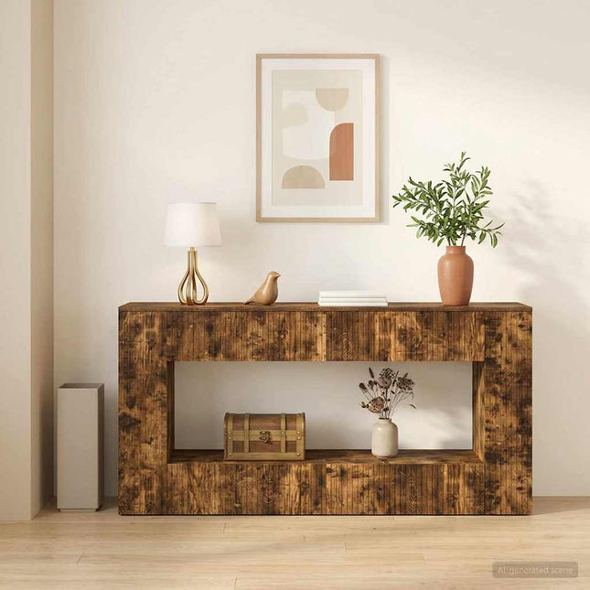 Konsolbord Røget Eg 155 x 29 x 74 cm Konstrueret træ
