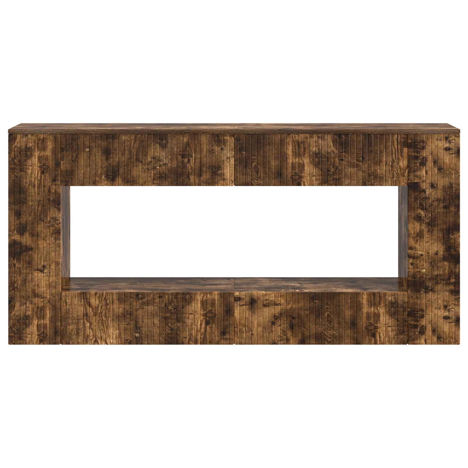 Konsolbord Stribet Røget Eg 155 x 29 x 74 cm Konstrueret træ