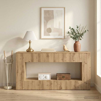 Konsolbord Artisan Eg 155 x 29 x 74 cm Konstrueret træ