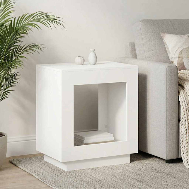 Sidebord Hvid 60 x 40 x 65 cm Konstrueret træ