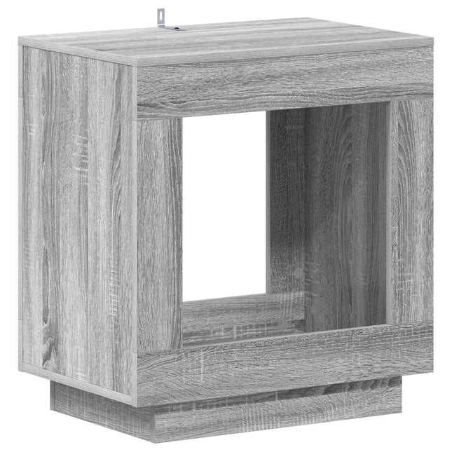 Sidebord Grå sonoma-eg 60 x 40 x 65 cm Konstrueret træ
