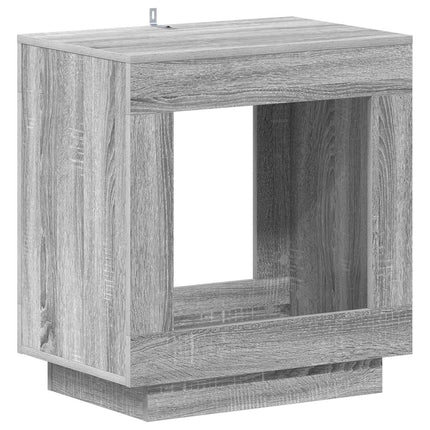 Sidebord Grå sonoma-eg 60 x 40 x 65 cm Konstrueret træ
