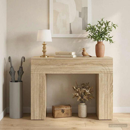 Sofabord Sonoma-eg 102 x 35 x 75 cm Konstrueret træ