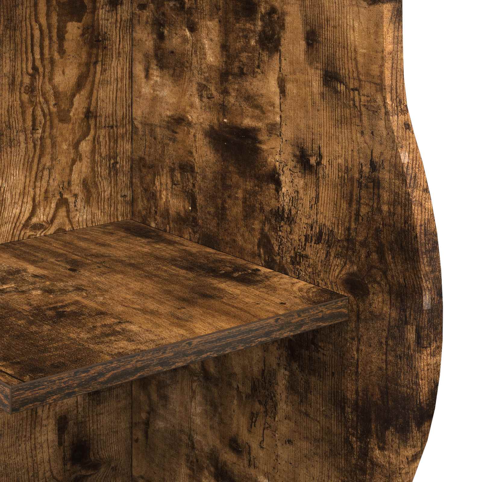 Hjørnehylde med hylde Røget eg 34 x 33 x 102 cm Konstrueret træ