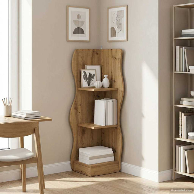 Hjørnehylde Artisan-eg 34 x 33 x 102 cm Konstrueret træ