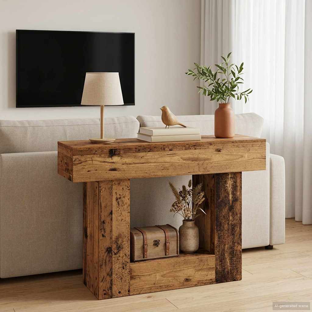 vidaXL Konsolbord - Gammelt Træ - 101x30x74 cm
