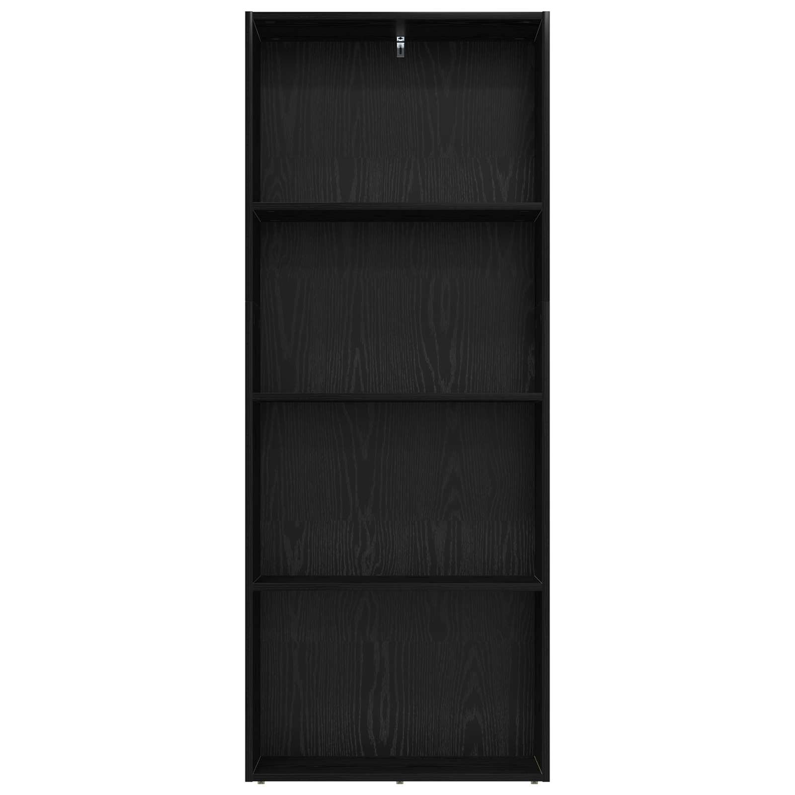 Selvstående boghylde Sort eg 60 x 30 x 151,5 cm Konstrueret træ