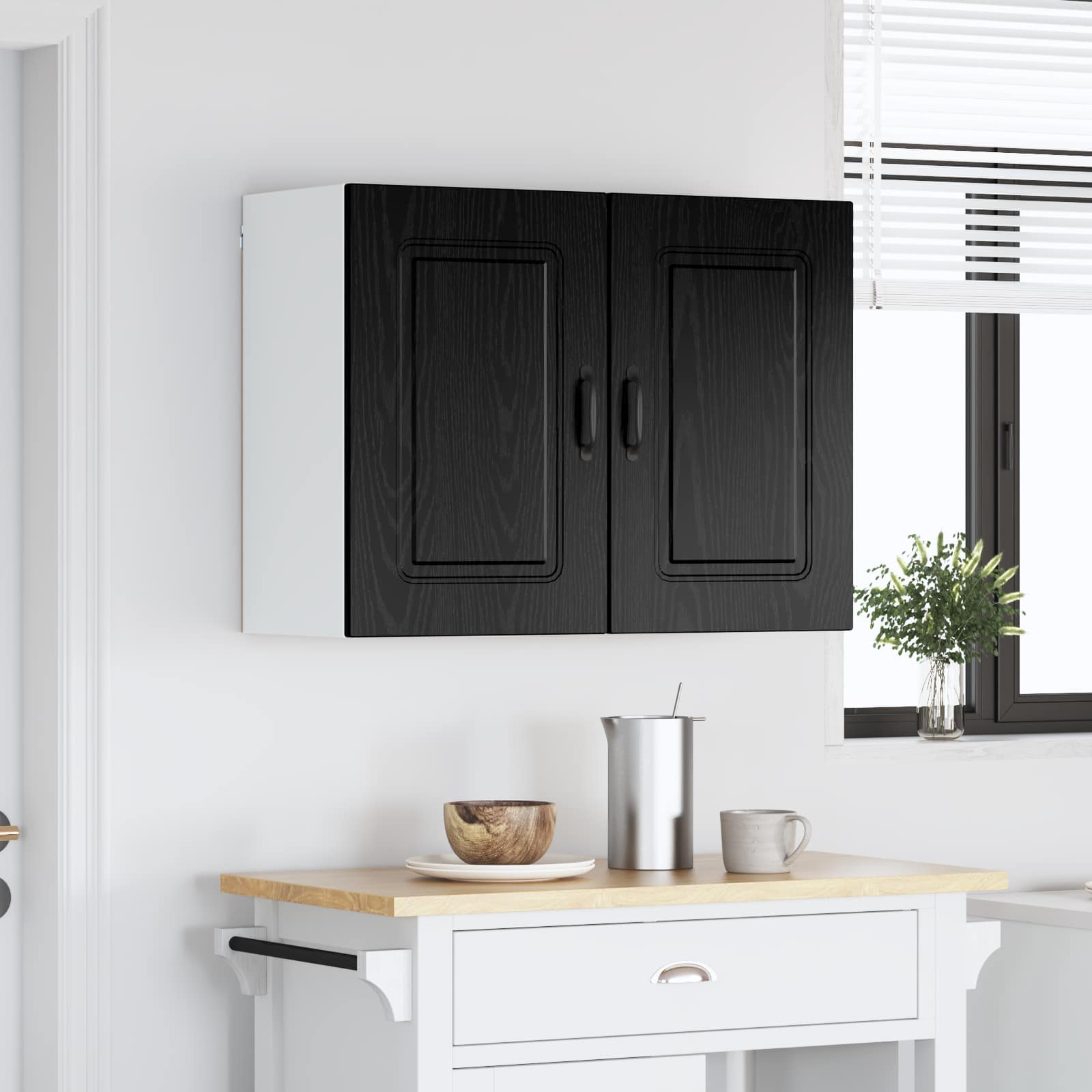 Panel til opvaskemaskine Kalmar Sort eg 80 x 31 x 60 cm