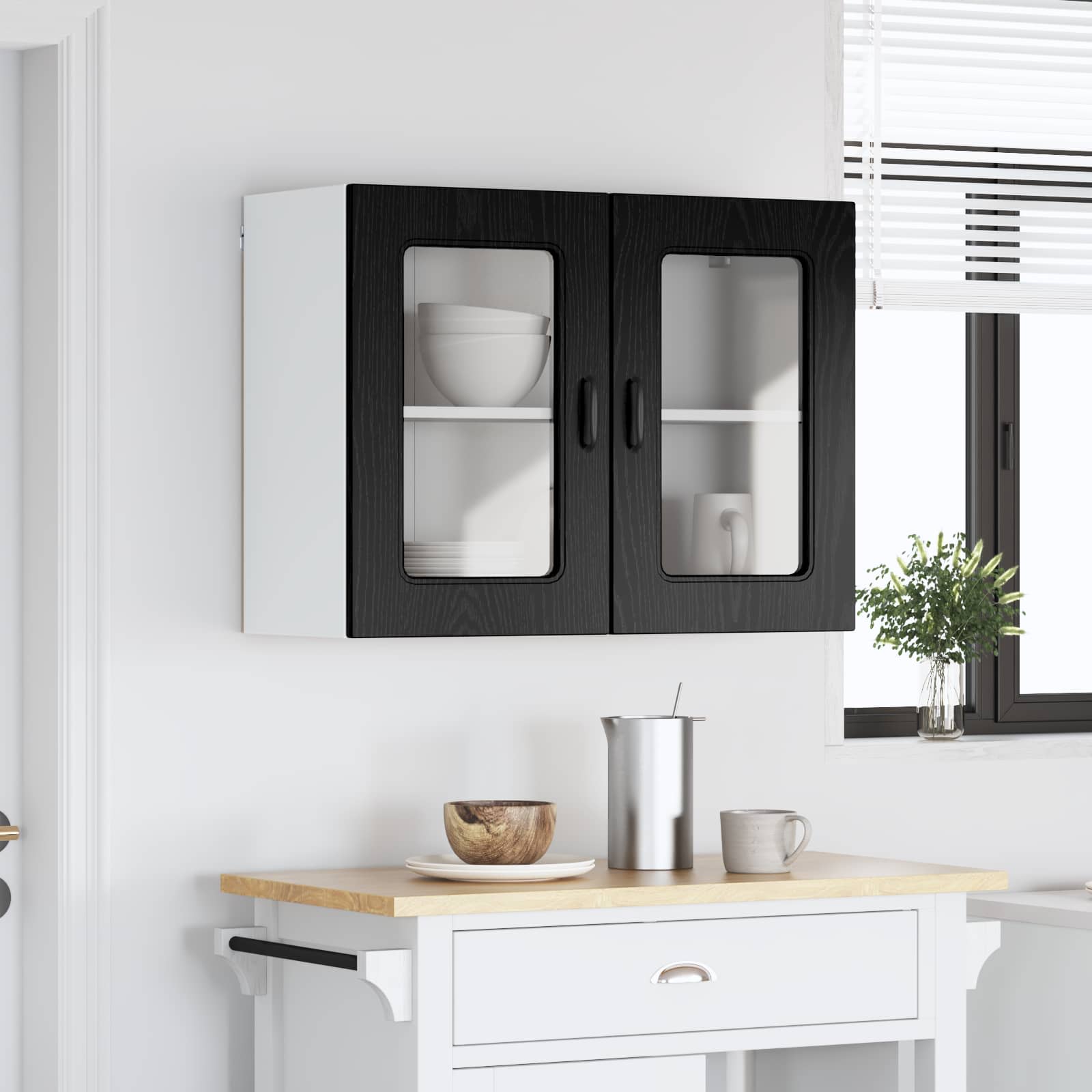 Panel til opvaskemaskine Kalmar Sort eg 80 x 31 x 60 cm