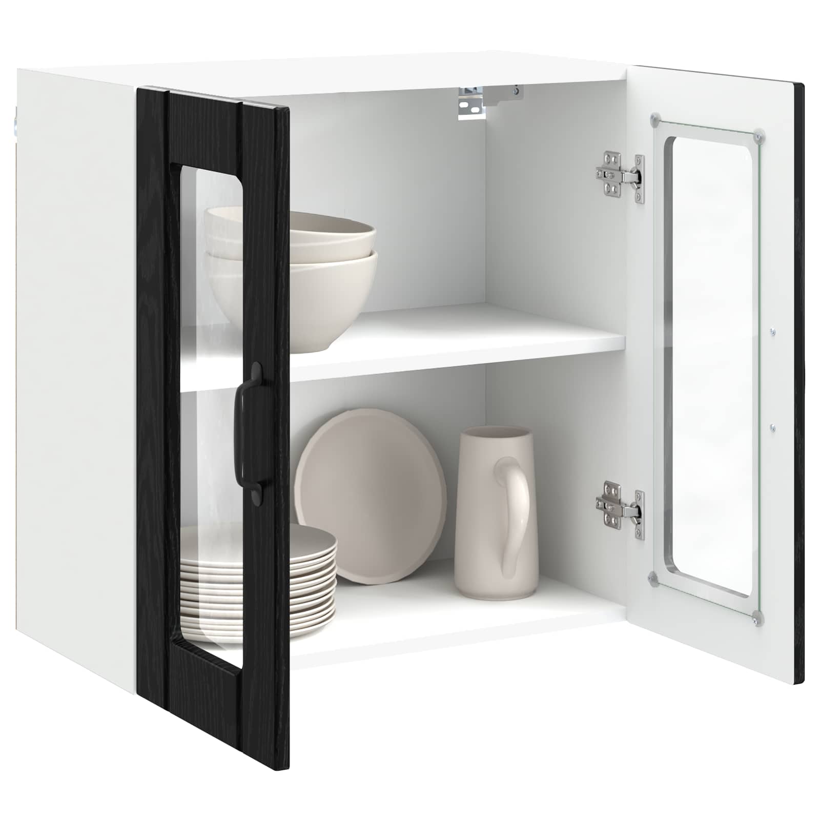 Væglågskab LUCCA Sort eg 60 x 31 x 60 cm Konstrueret træ