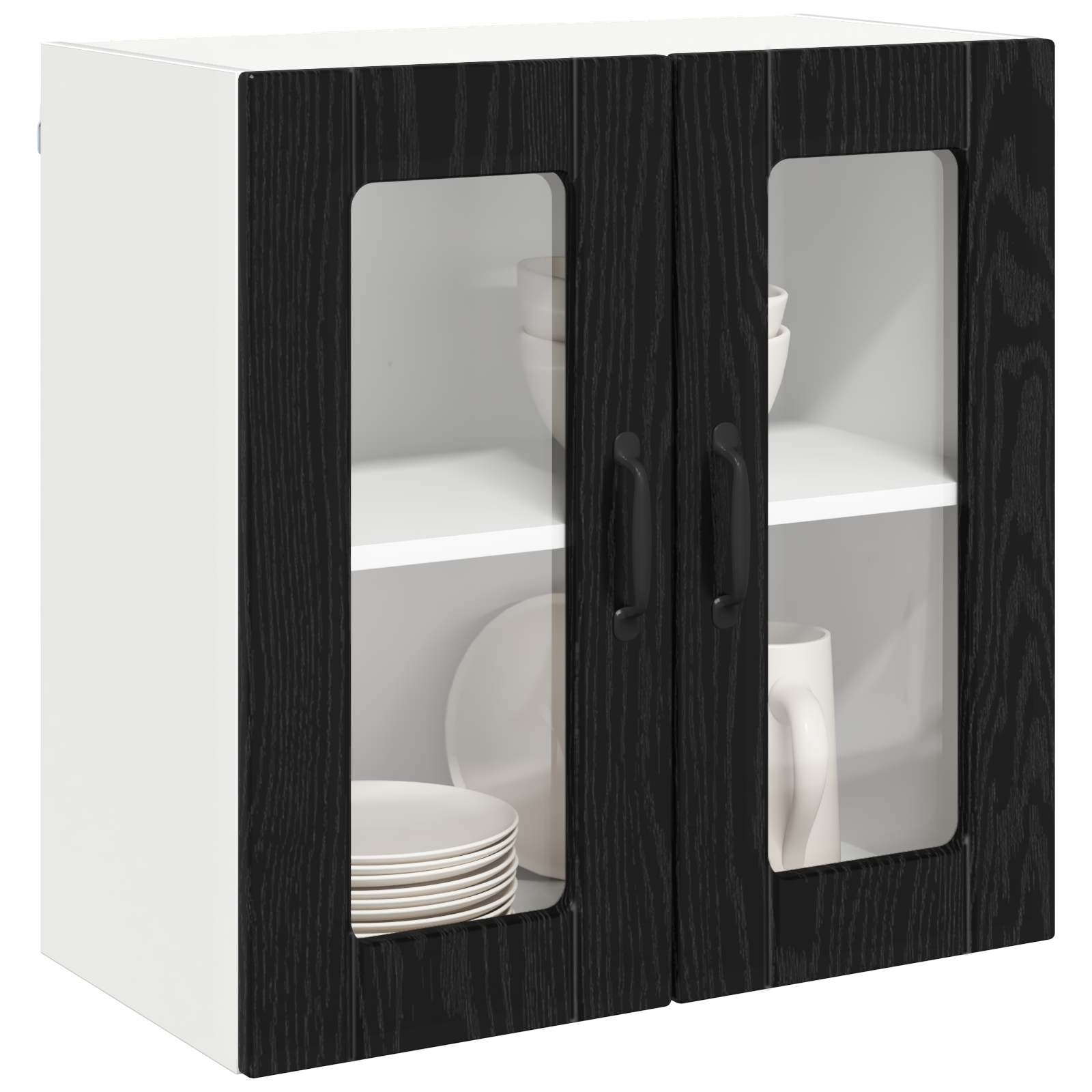 Væglågskab LUCCA Sort eg 60 x 31 x 60 cm Konstrueret træ