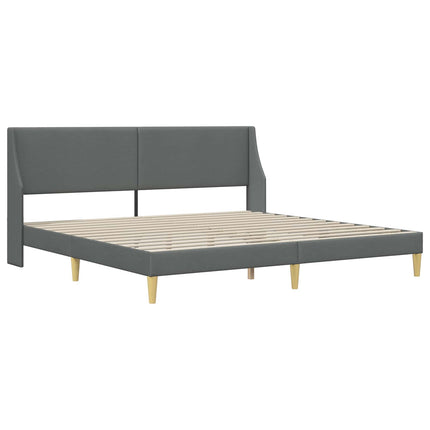 Sengestel med hovedgærde Mørkegrå 183 x 213 cm Stof