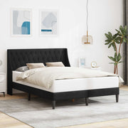 Sengestel med hovedgærde Sort 120 x 190 cm Fløjl